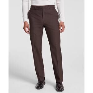 Michael Kors Men's Brown Tobacco Marvin Classic Fit Dress Pants Size 34W 34L